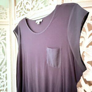 Calvin Klein Navy Blue Women's Essential One Pocket Tee, 2X